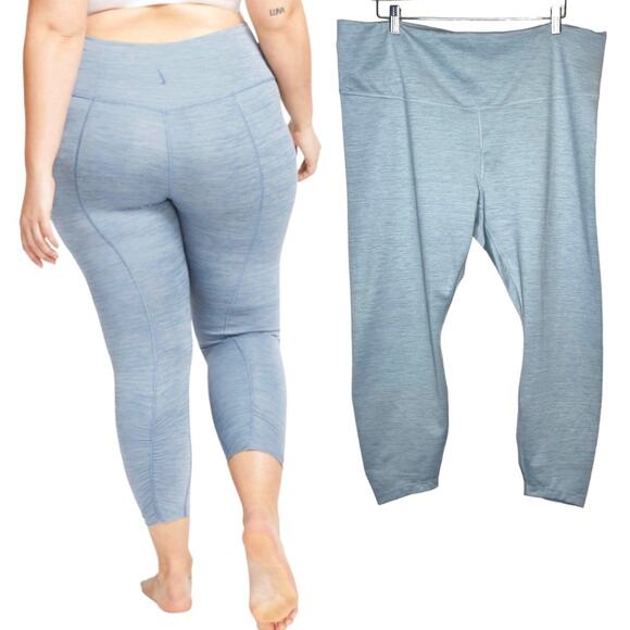 Nike Pants - Nike Yoga Women's Plus Sz Grey Ruched Calf Yoga 7/8 Tights NWOT